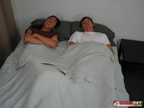 Asian twink Keith Stone in dick sucking scene