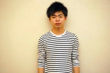 Asian young dude Tomoya teasing his cock in shower
