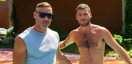 Canadian well-built Manuel Skye and well-built Tan Blitz in hot ass fuck action