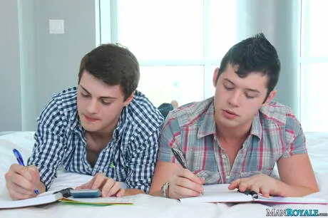 Hot american dudes hot twink Chase Young and young Hunter Page in hot homosexual