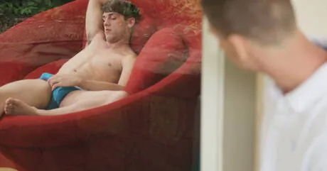 Two american dudes pretty boy Aiden Summers and young boy Sam Truitt have a hot