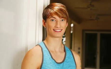 Two american dudes pretty boy Damian Black and twink Tripp Townsend in hot anal