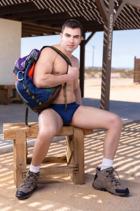 Brazilian hunky guy Alexander Muller and american muscular Tristan Hunter fuck