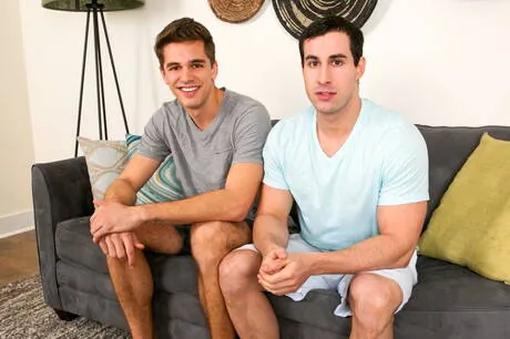 Superstud Jess and hunky guy Randy fuck ass after sucking cock after beach