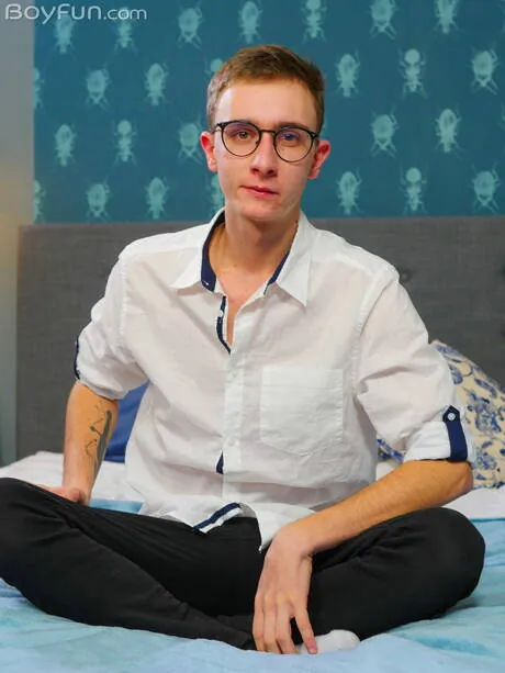 Young Ronan Keane posing nude and showing hot butt