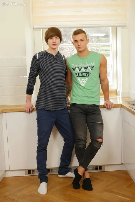 Hot czech dudes twink Antony Carter and young dude Lucas Drake in hot homosexual