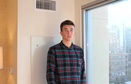 Pretty boy James posing naked