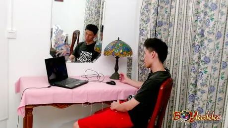 Pretty boy Masumi and young boy Ken in blowjob scene